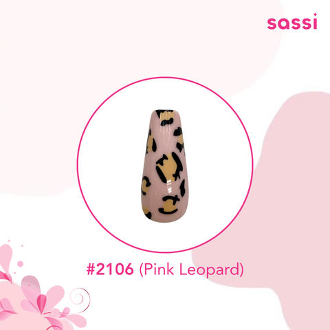 Press On Nails Pink Leopard 2106