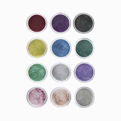 Dip & Acrylic ASSORT GLITTER Powder - 12pcs/pk