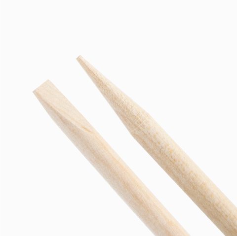 7" Orange Wood Stick (10Pcs)