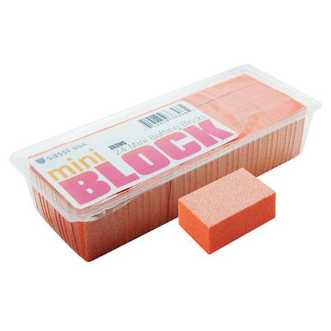 bulk mini orange emery block nail salon supply 1/3 Cut 2-Way Mini Emery Block 100/150