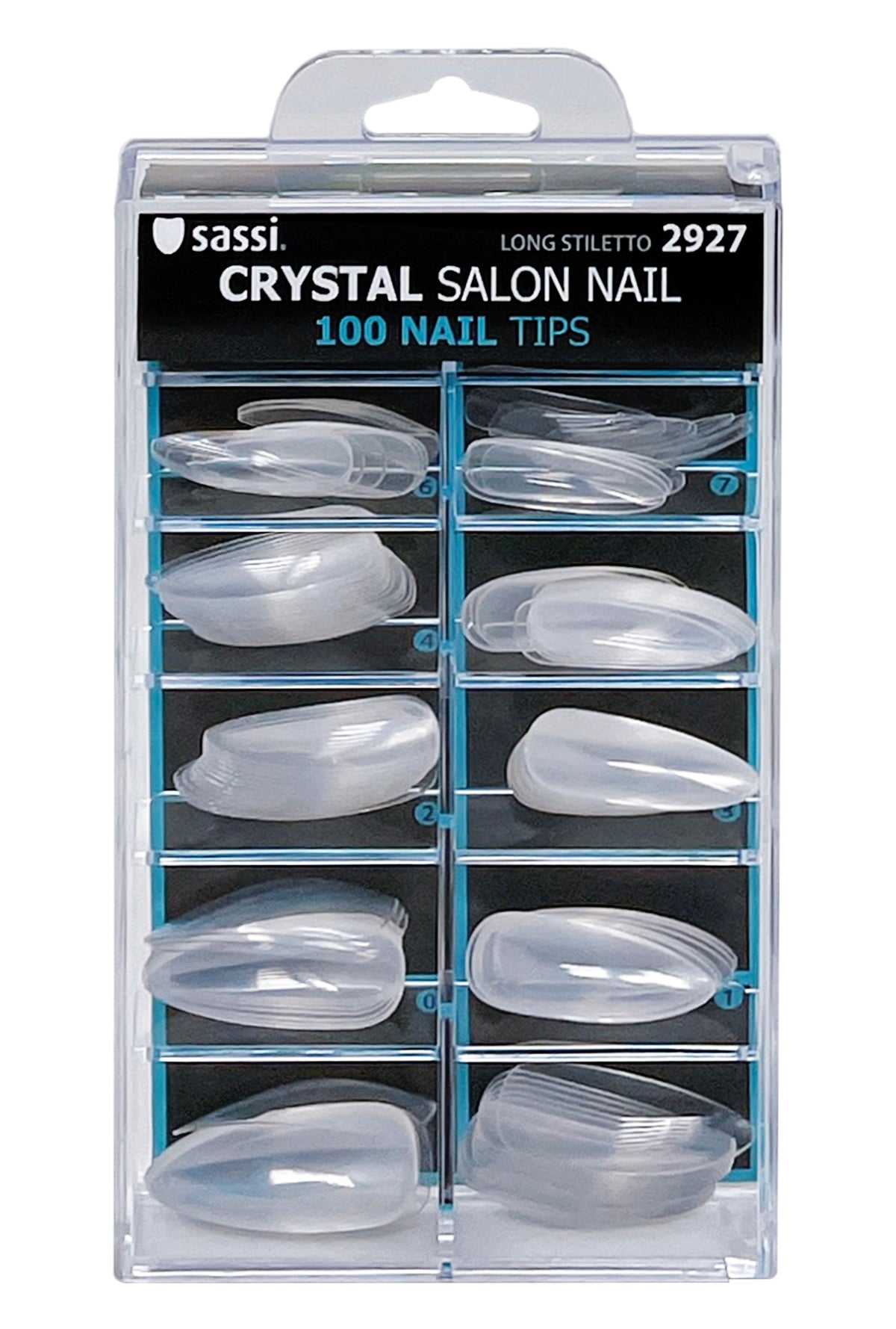 Crystal Long Stiletto Tip Nail 100tips