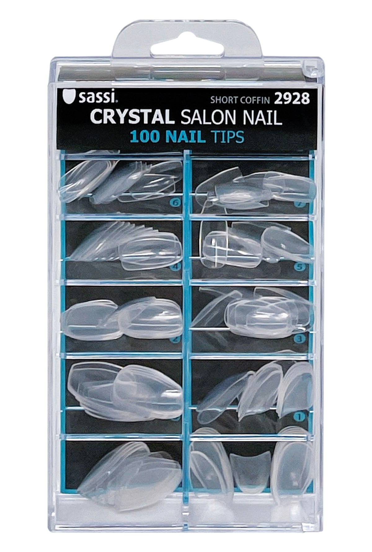 Crystal Short Coffin (Ballerina) Tip Nail 100tips