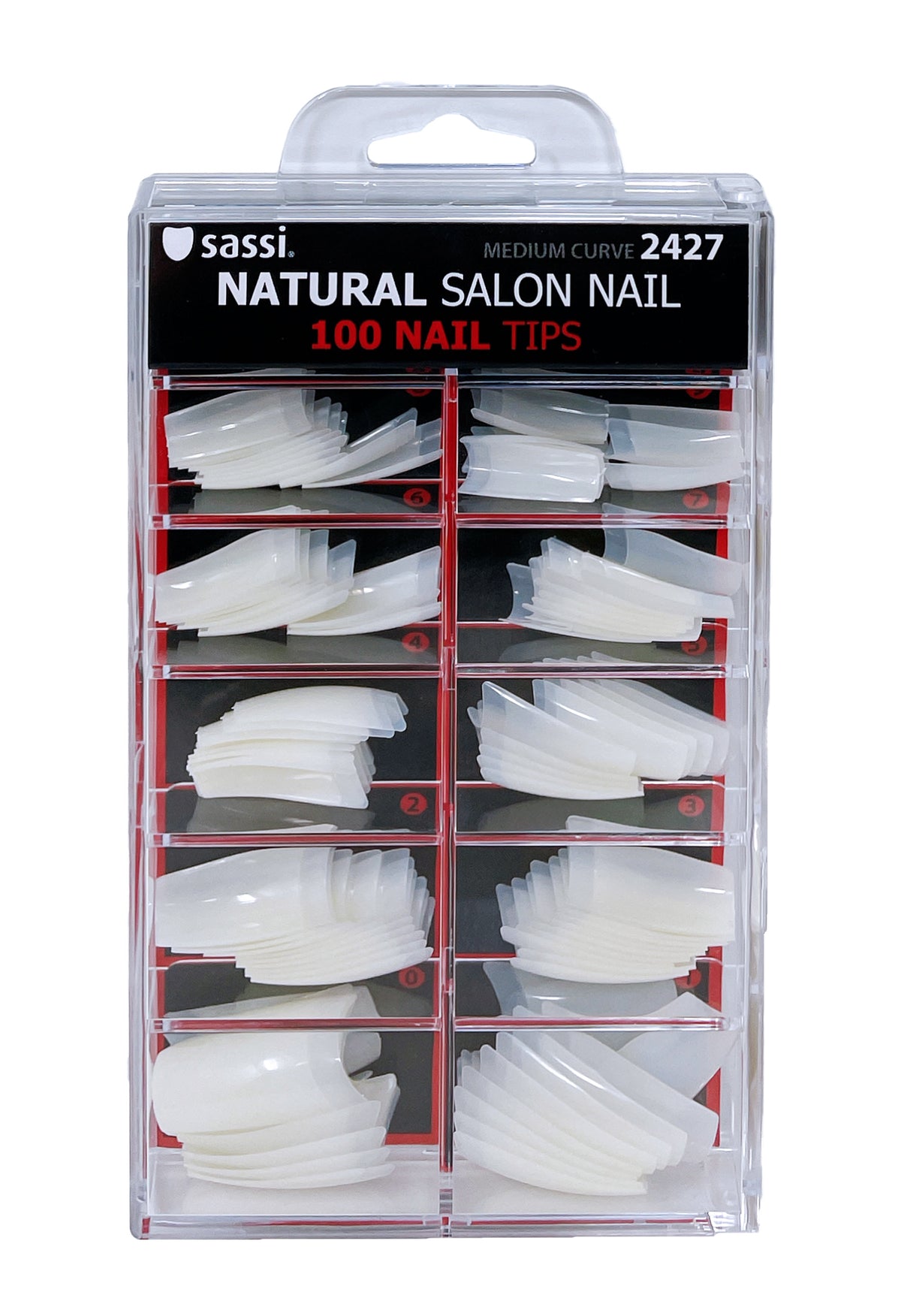 Natural Medium Curve Tip Nail 100tips