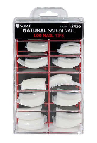 Natural Salon Tip Nail 100tips