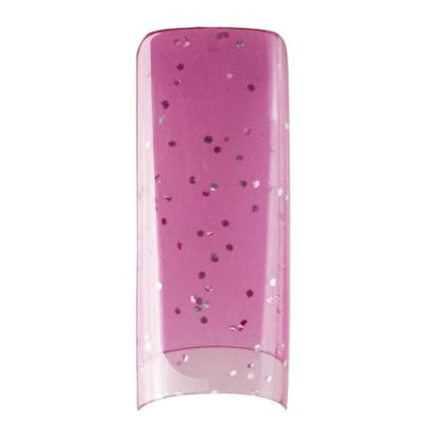 Transparent Glitter Purple 100tips