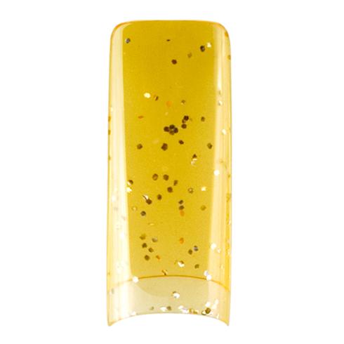 Transparent Glitter Yellow 100tips
