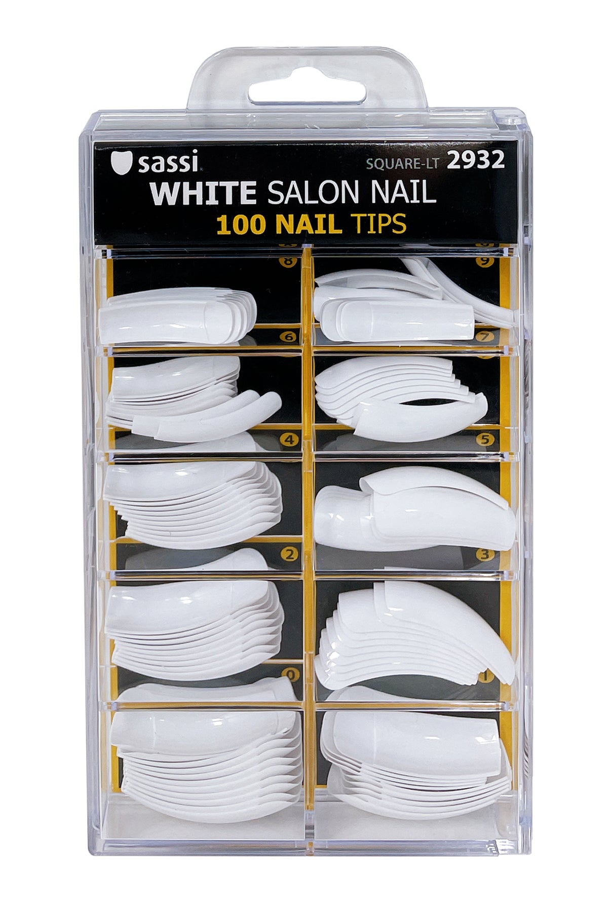 White Large Square Tip Nail 100tips
