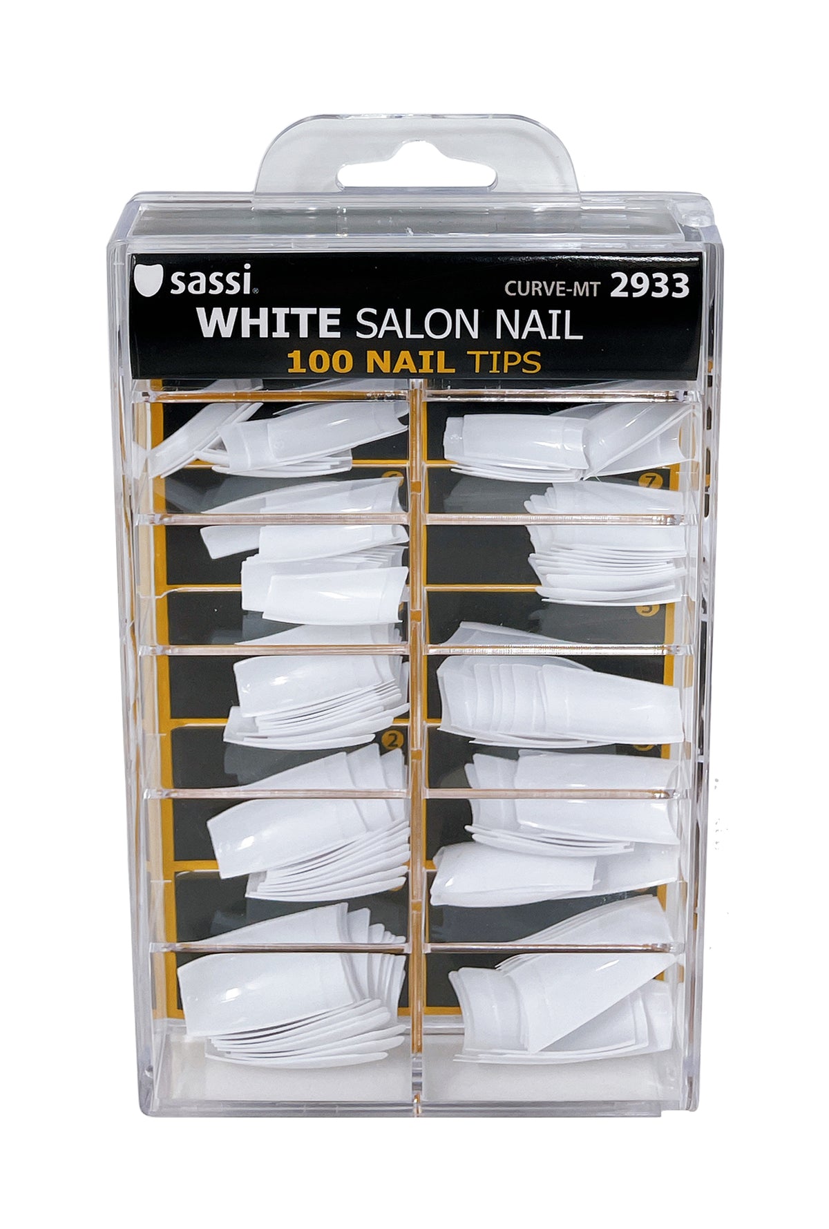 White Medium Curve Tip Nail 100tips