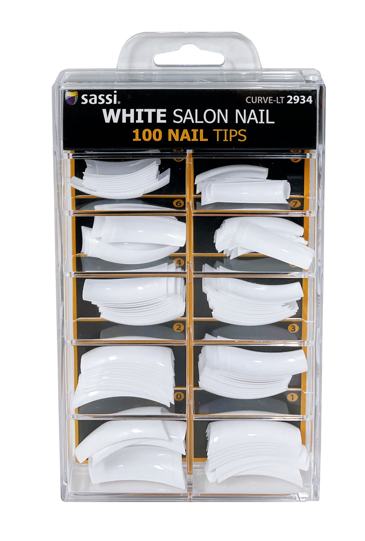 White Large Curve Tip Nail 100tips